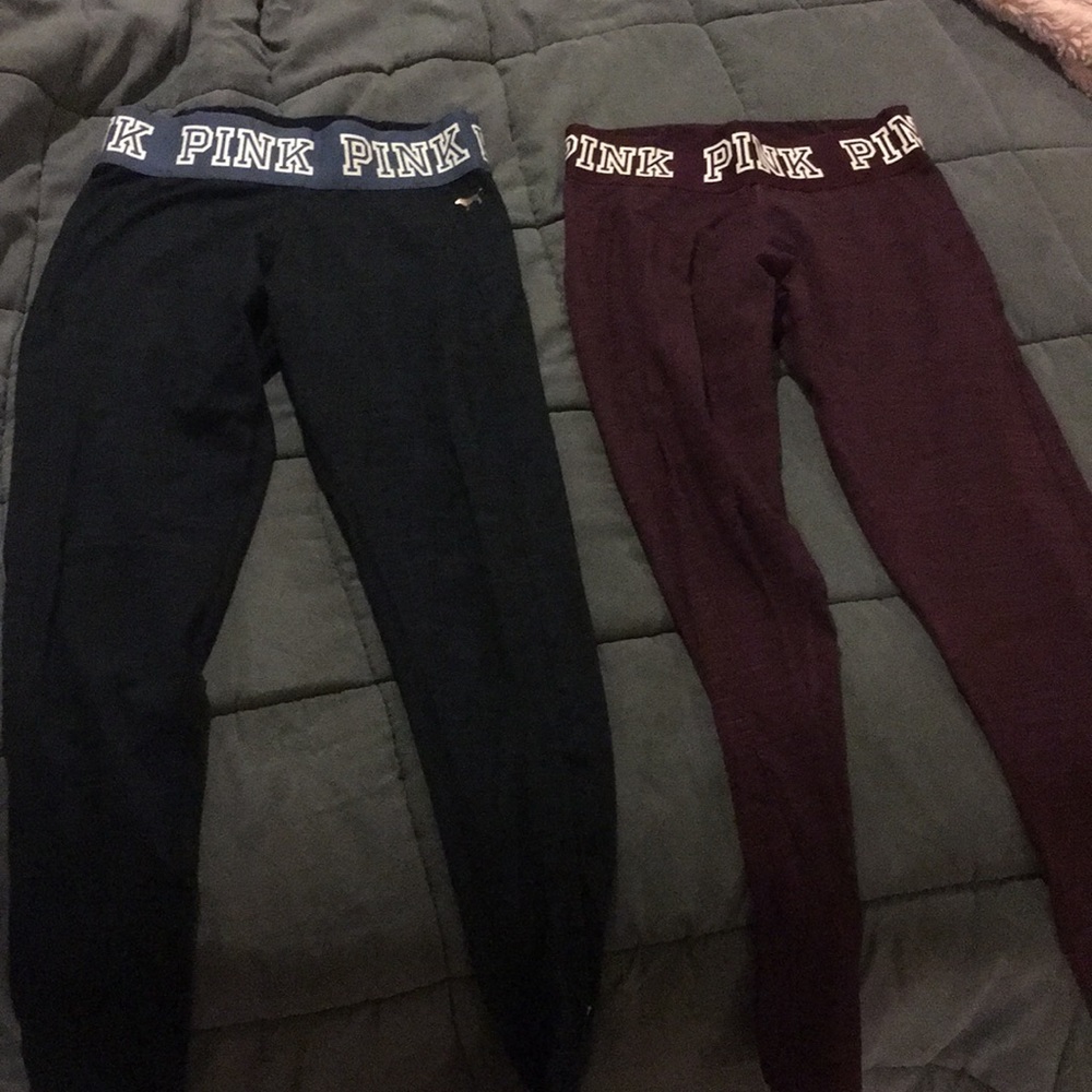 2 VS PINK Ultimate Fleece Leggings